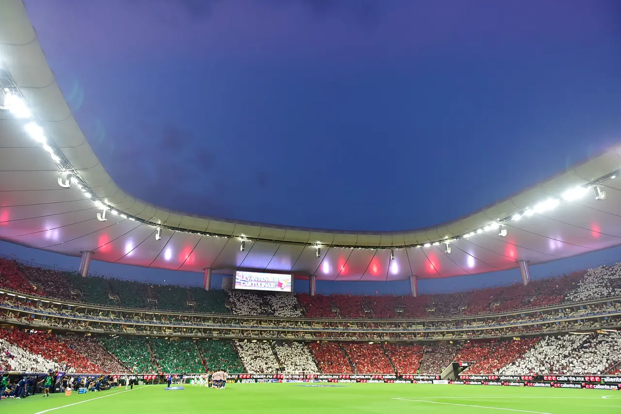 Protocolo during the 8th round match between Guadalajara vs (and) Pumas UNAM as part of the Liga BBVA MX Varonil, Torneo Apertura 2026 at Akron Stadium,