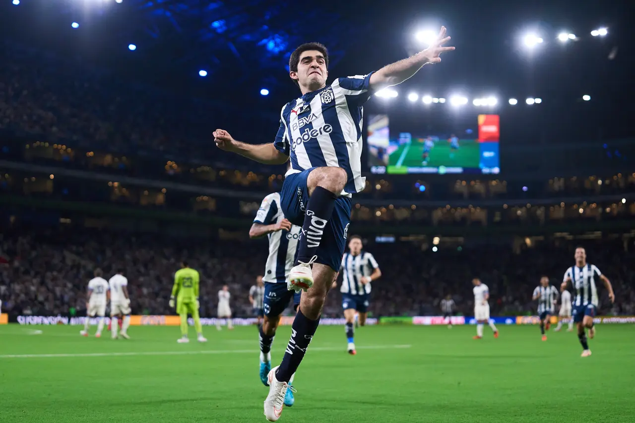 Cesar Garza celebrates his goal 1-0 of Monterrey during the 9th round match between Monterrey vs (and) Cruz Azul as part of the Liga 