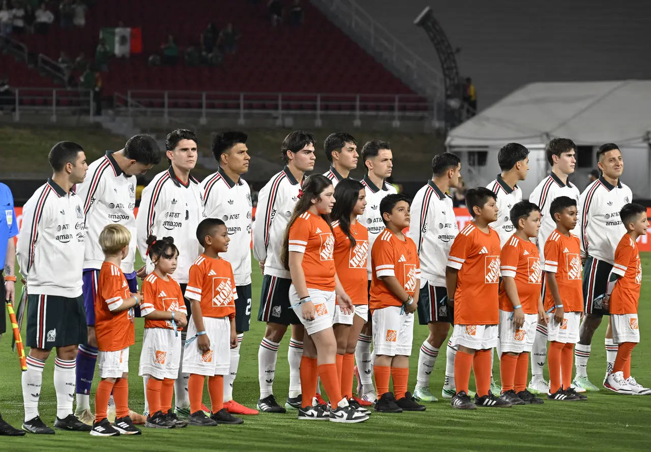 Players of Mexico during 2026 International Friendly match between Mexico (Mexican National team) vs (and) Chile at Los Angeles Memorial