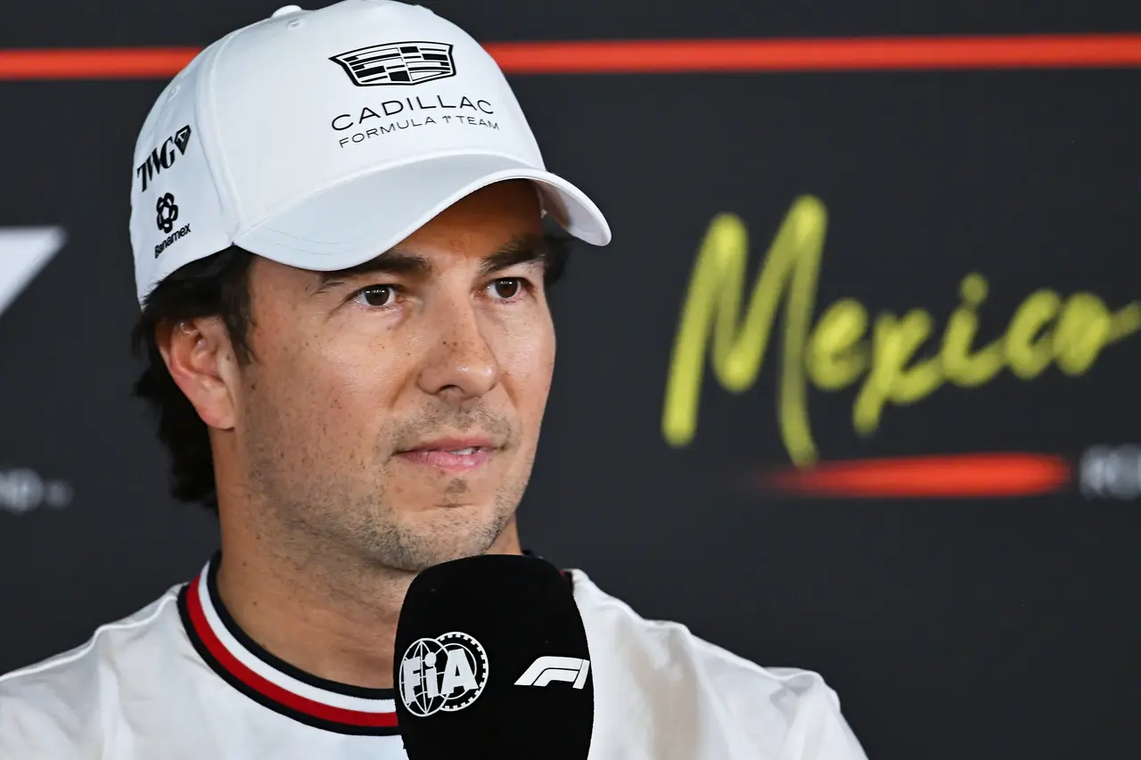 Sergio Perez of Mexico and Cadillac F1 Team during the Press Conference prior to the Formula 1 Grand Prix of Mexico 2026