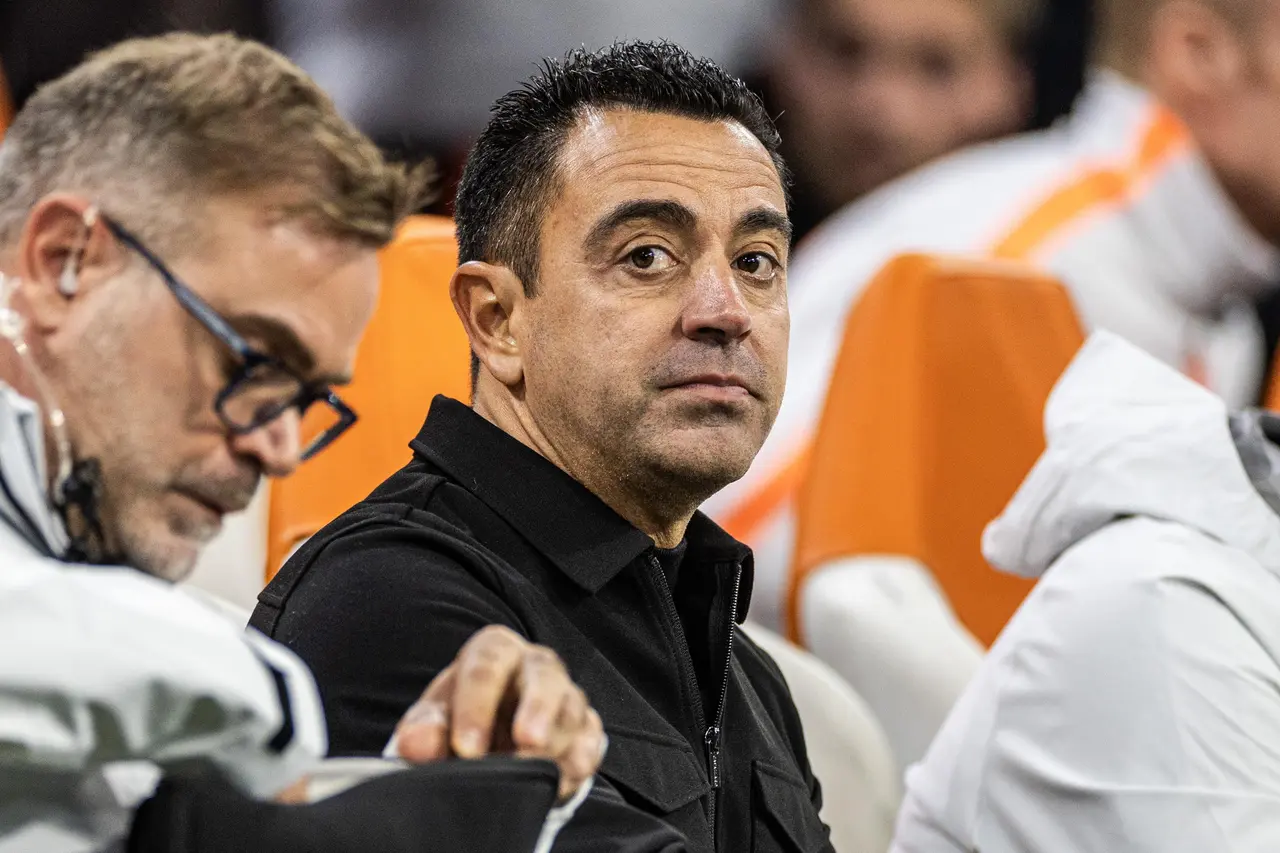 Netherlands national coach Xavi Hernández during the UEFA Nations League match between the Netherlands and Germany at the Johan Cruijff ArenA