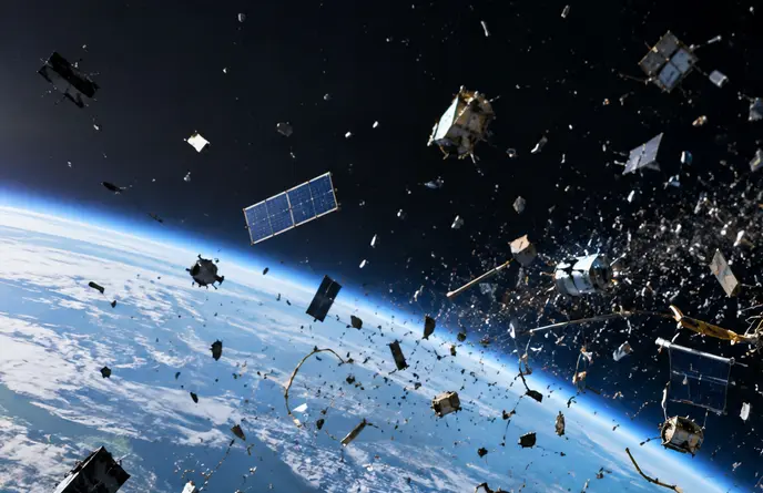 Alerta en el espacio: la basura espacial aumenta y eleva el riesgo de colisiones | IMAGEN REALIZADA CON IA