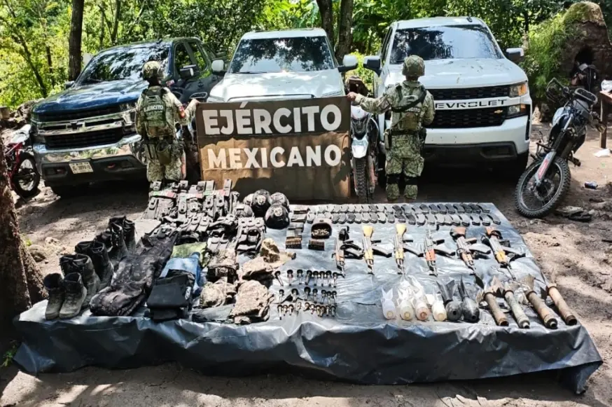 Arsenal destruido por autoridades en Jalisco