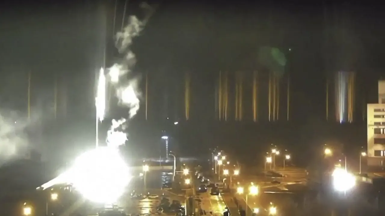 Instalaciones de la planta Zaporizhstal dañadas por ataques durante la guerra en Ucrania