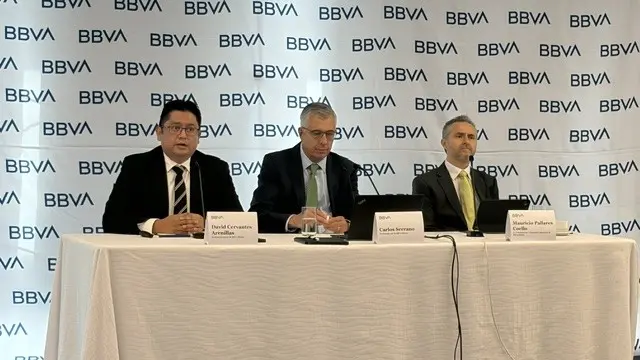 Carlos Serrano, Economista Jefe de BBVA, durante la presentación del informe “Situación México”