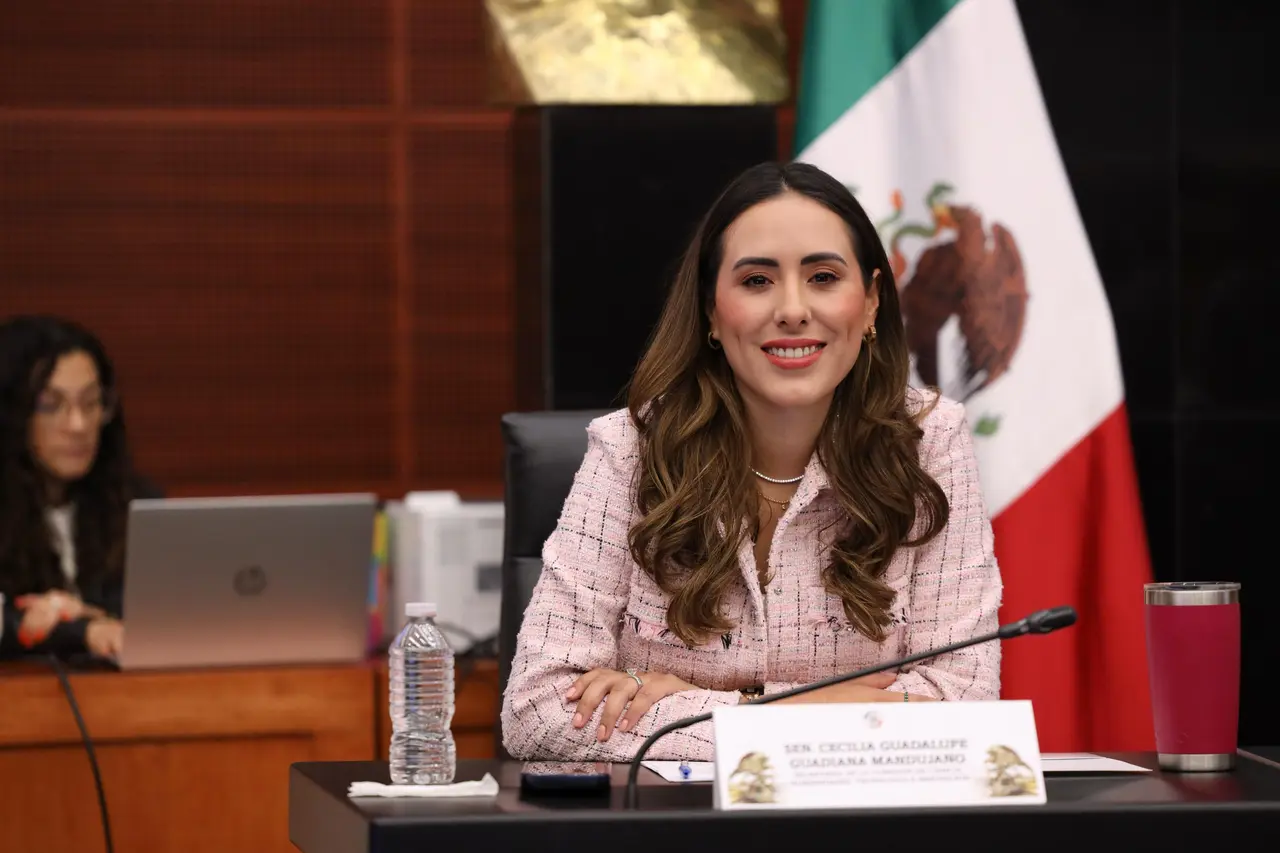 Cecilia Guadalupe Guadiana, senadora de Morena, durante una intervención sobre la reforma relacionada con la nacionalidad para cargos públicos
