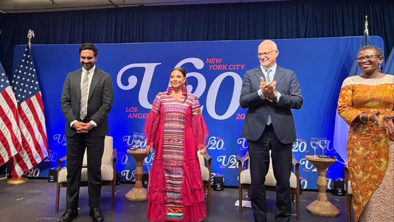 Clara Brugada participa en el Foro Urbano 2026 en Nueva York