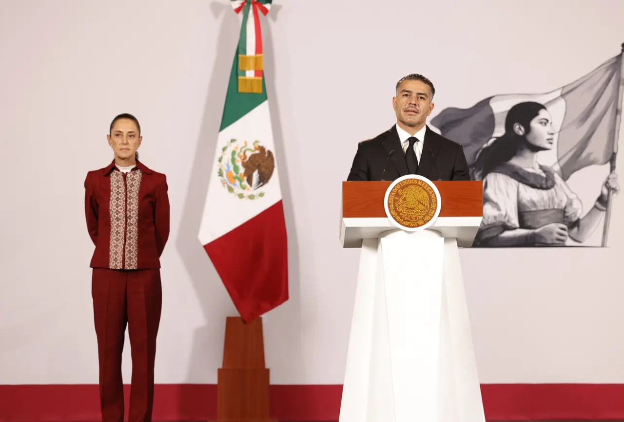 Claudia Sheinbaum durante conferencia sobre la reducción de homicidios dolosos en México
