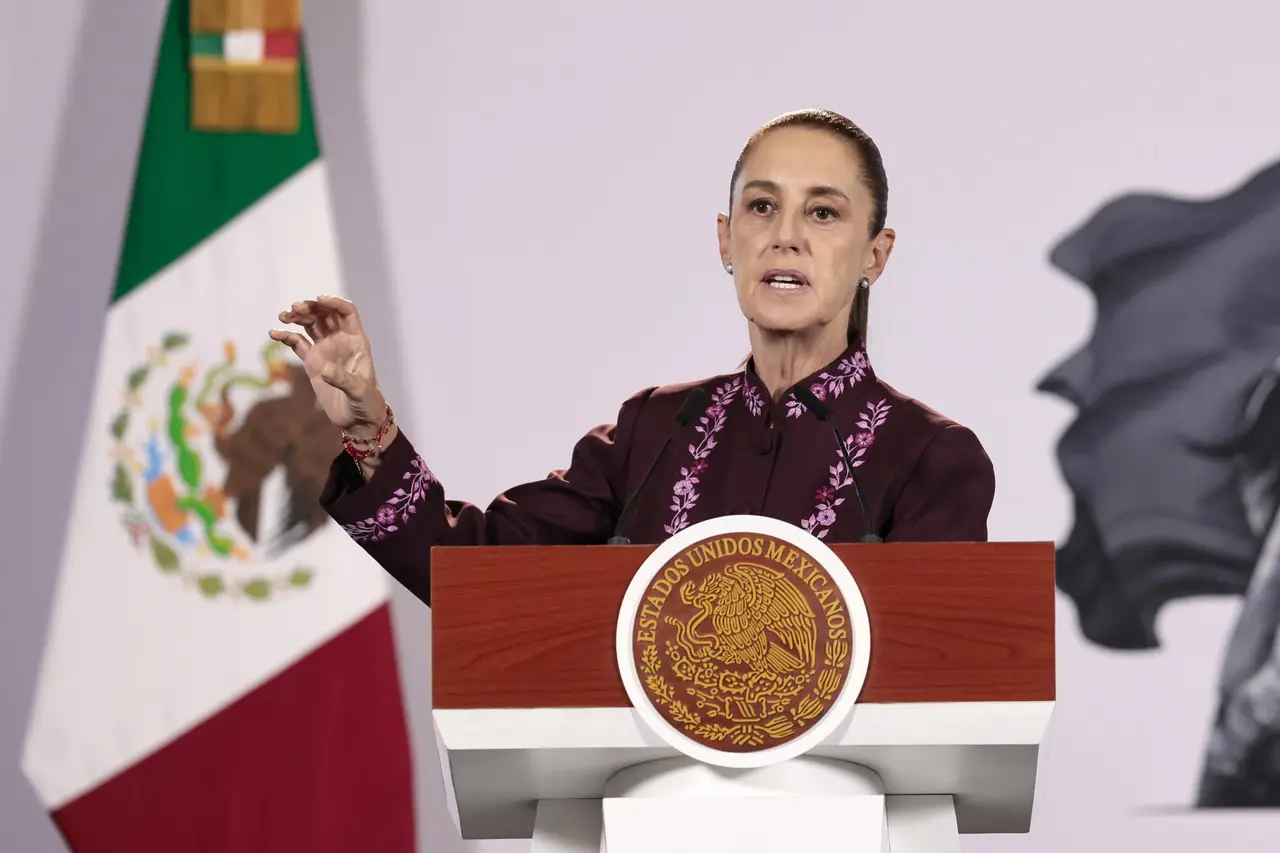 Claudia Sheinbaum durante una conferencia de prensa