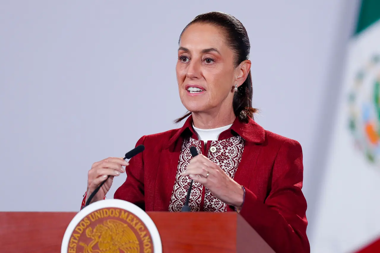 Claudia Sheinbaum durante su conferencia de prensa en Palacio Nacional. EFE 