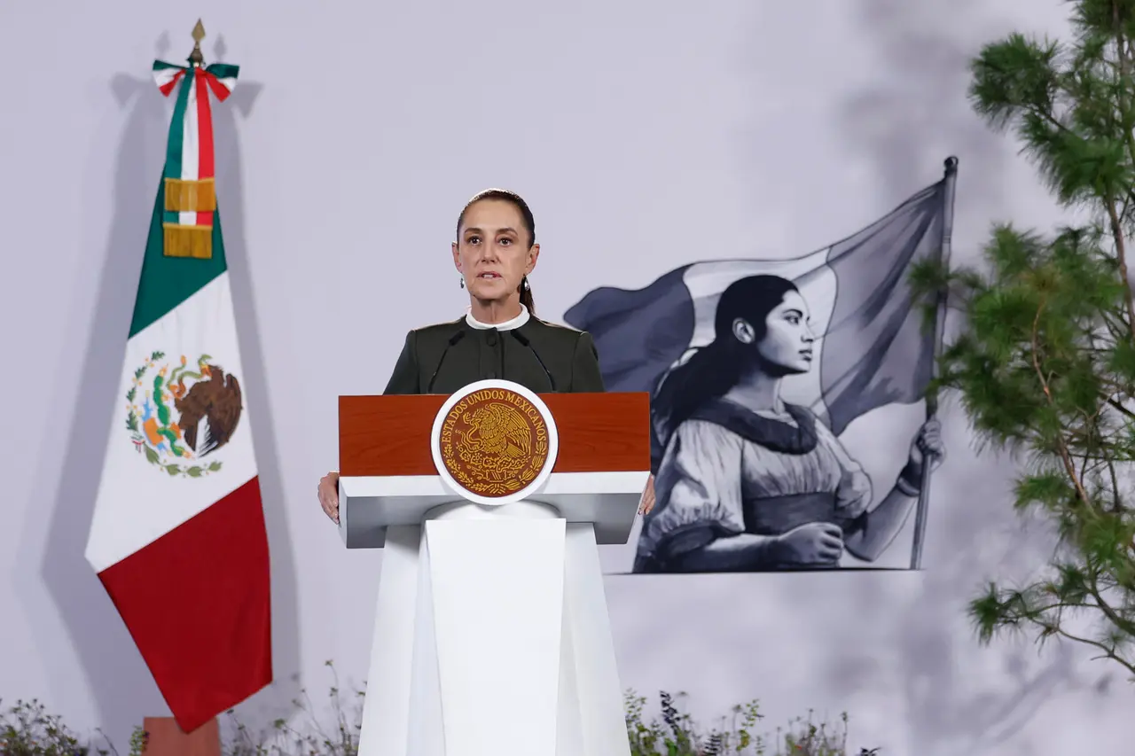Claudia Sheinbaum durante la conferencia mañanera. EFE