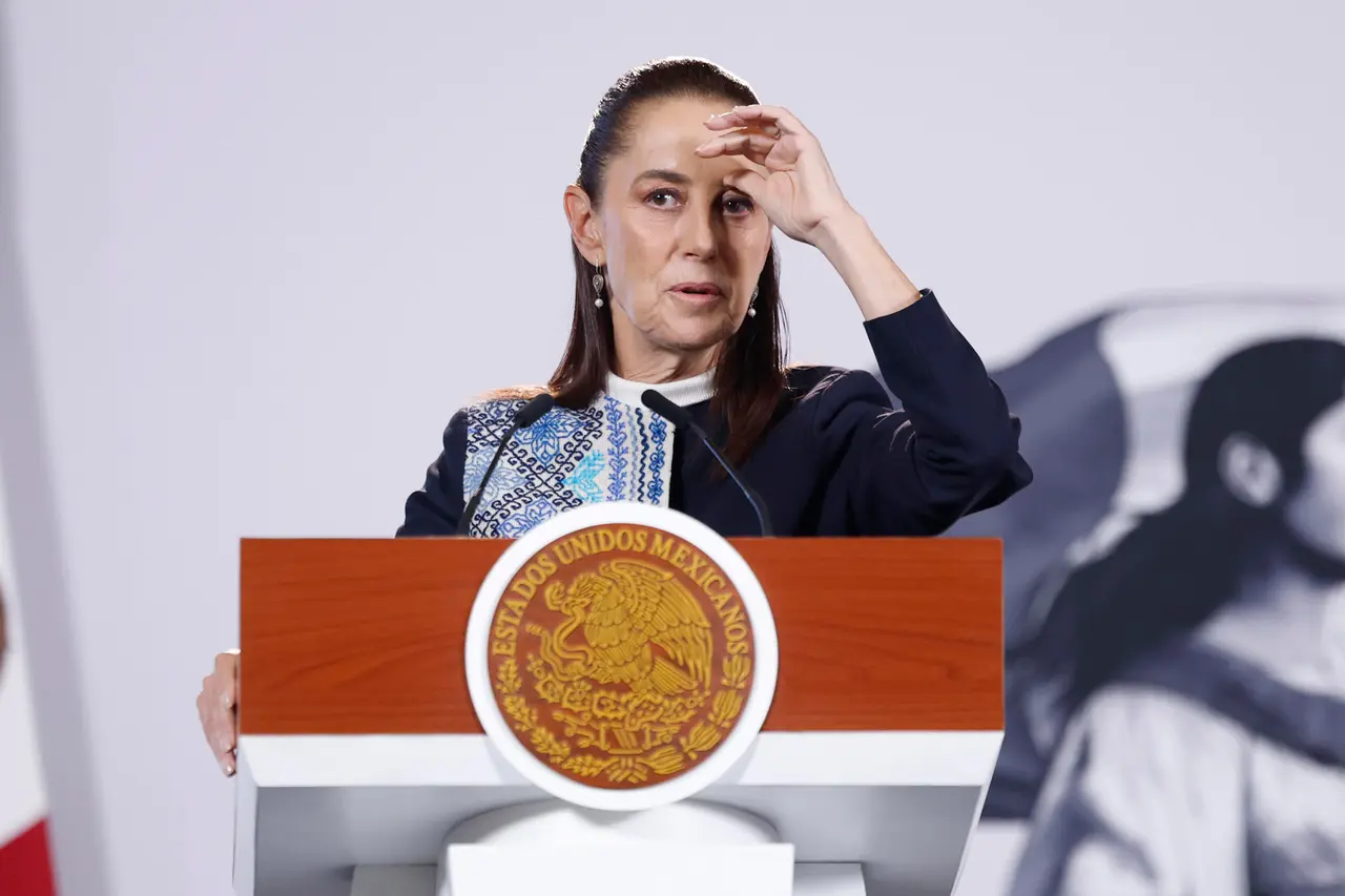 Claudia Sheinbaum durante una conferencia de prensa. EFE 