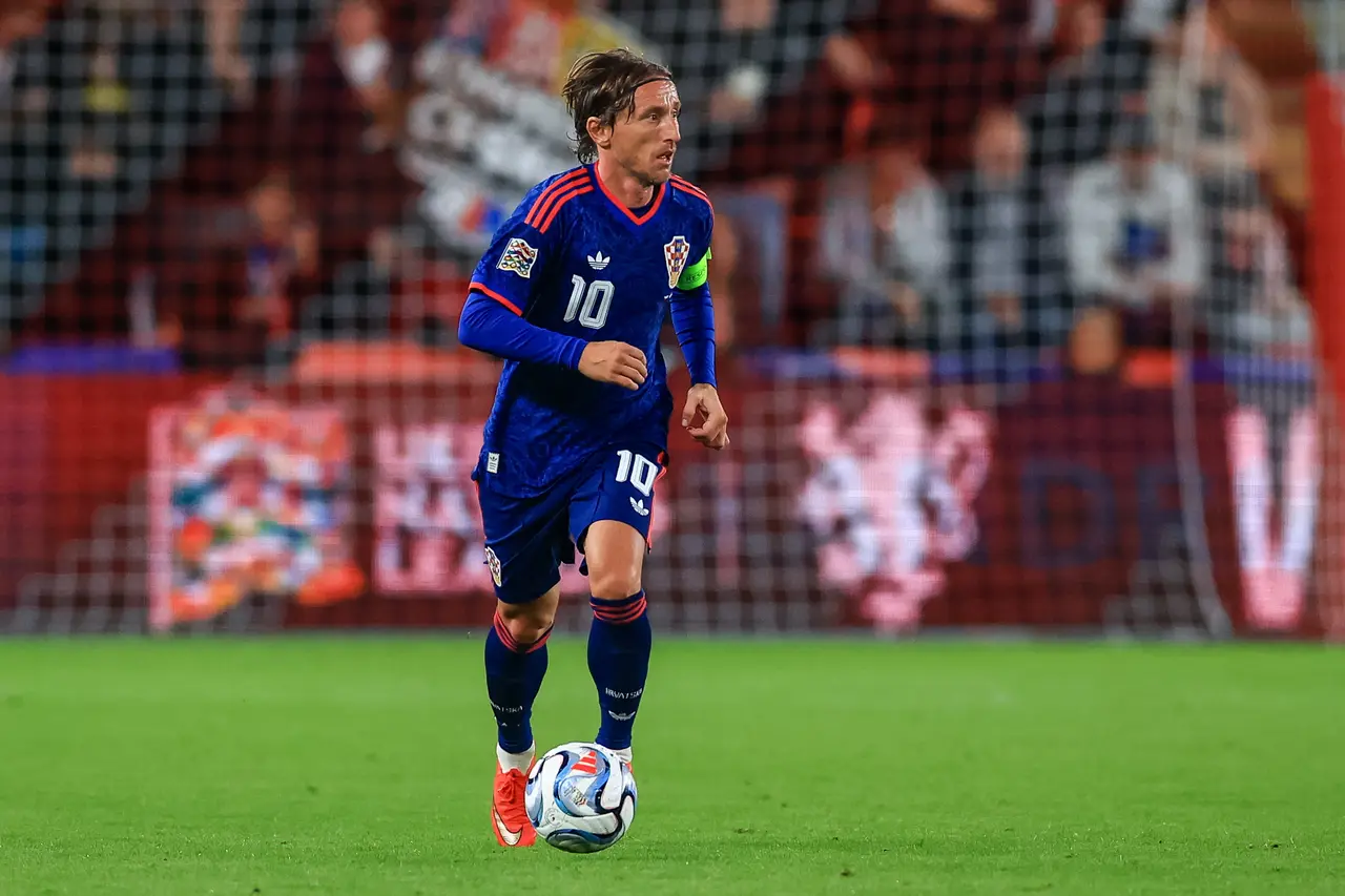  Luka Modric of Croatia in action during the UEFA Nations League match between Czechia and Croatia in Prague