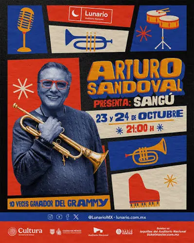 El trompetista Arturo Sandoval ofrecerá dos noches de jazz