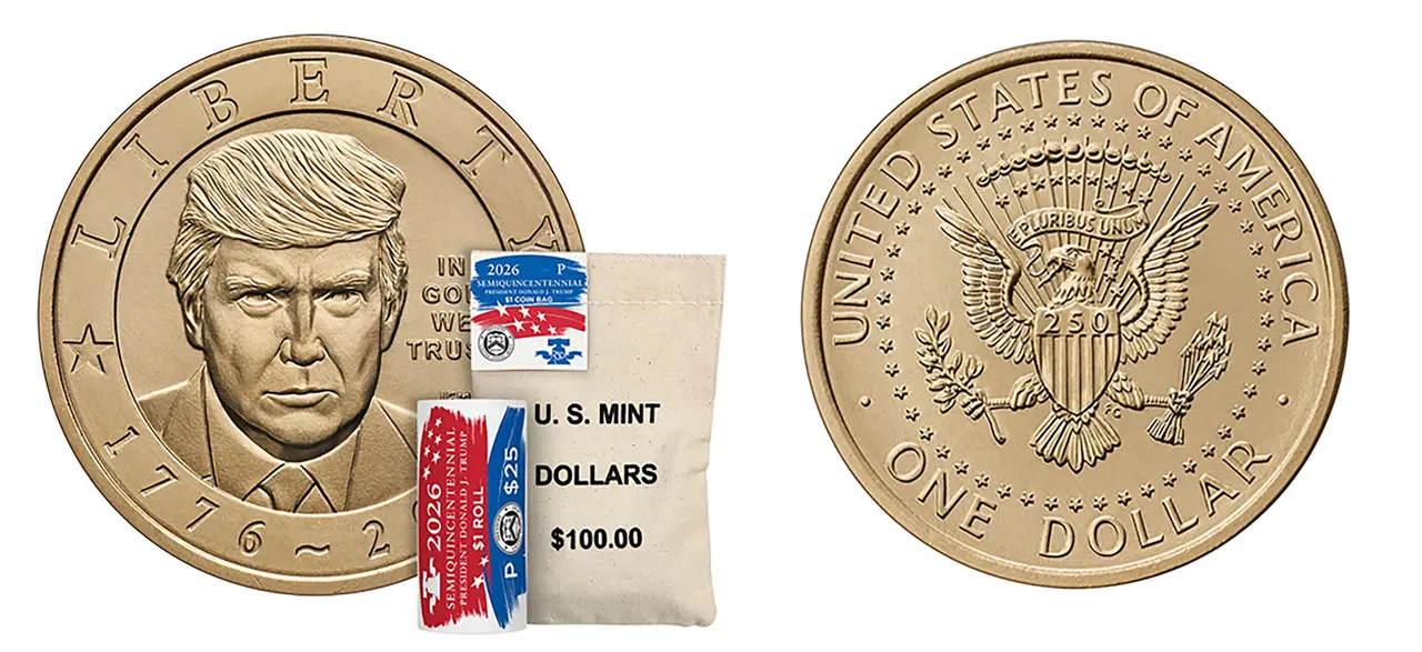 Estados Unidos pone a la venta monedas conmemorativas con el rostro de Trump