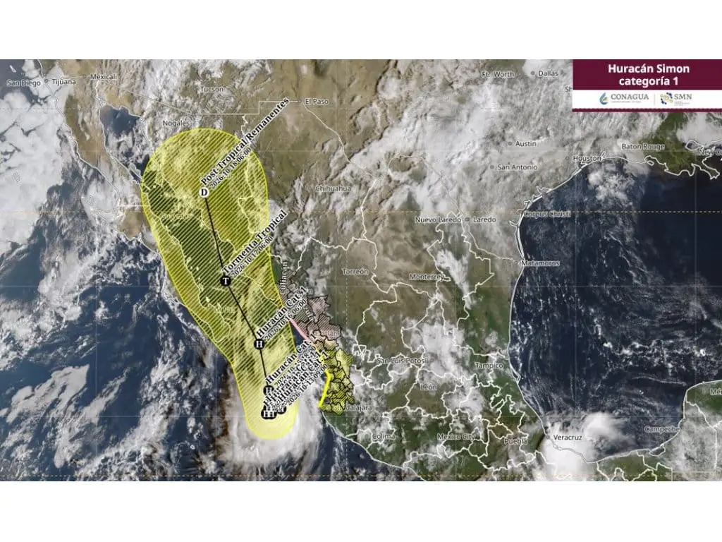 Huracán Simón ya no tocaría tierra, pero dejaría lluvias en Sinaloa 