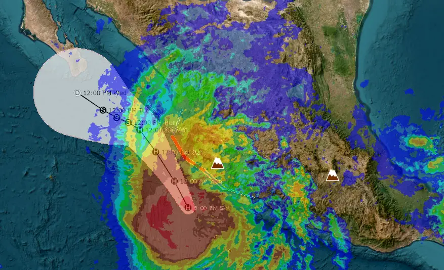 Huracán Trudy se intensifica a categoría 2; alerta por lluvias y oleaje de hasta 7 metros