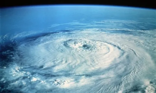 Vista de un huracán 