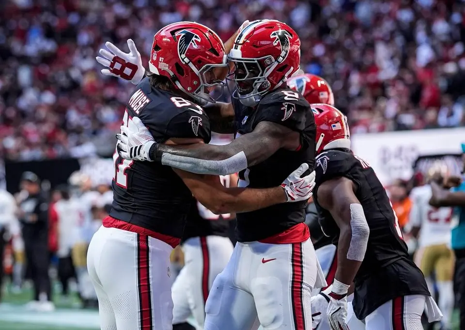 Atlanta alcanzó el segundo puesto de la División Sur de la Conferencia Nacional (NFC) con tres juegos ganados y cuatro perdidos.