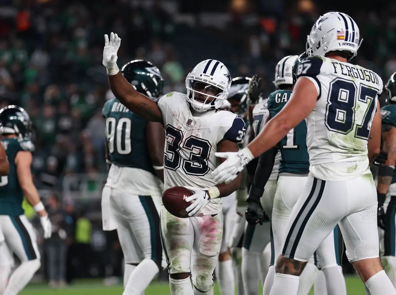 Prescott y Javonte Williams impulsan a Dallas ante unos Eagles sin Hurts