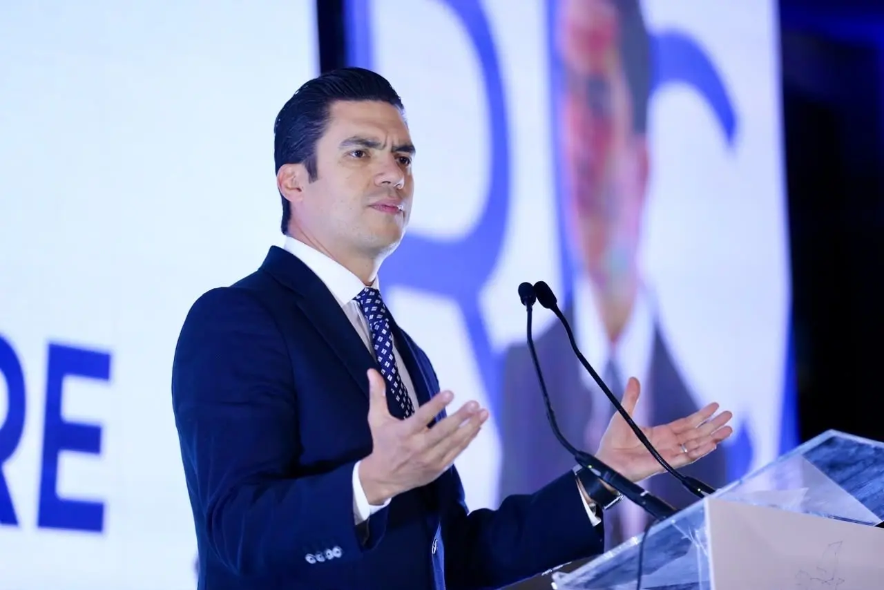 Jorge Romero Herrera, presidente nacional del Partido Acción Nacional, durante un pronunciamiento sobre seguridad en México