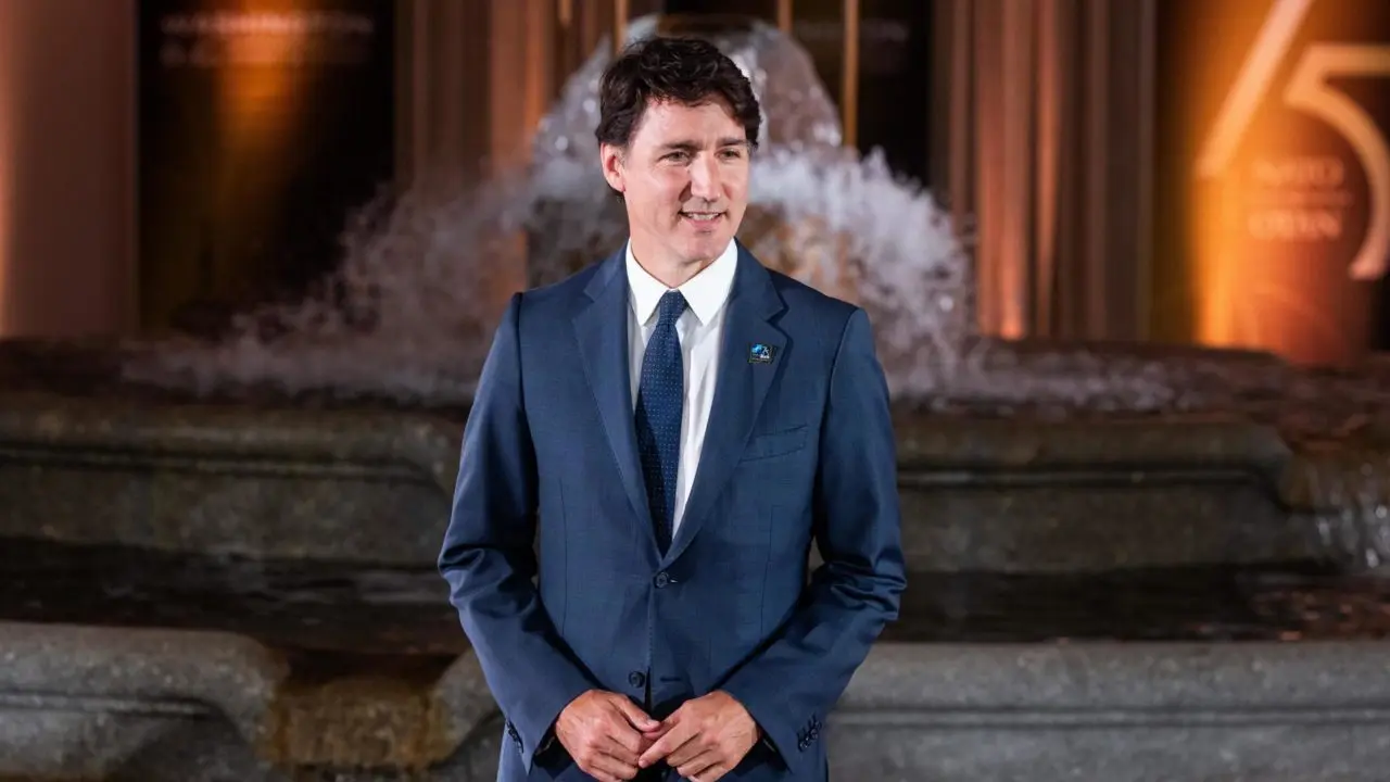 Justin Trudeau durante su participación en el foro México Siglo XXI 2026 en el Auditorio Nacional.