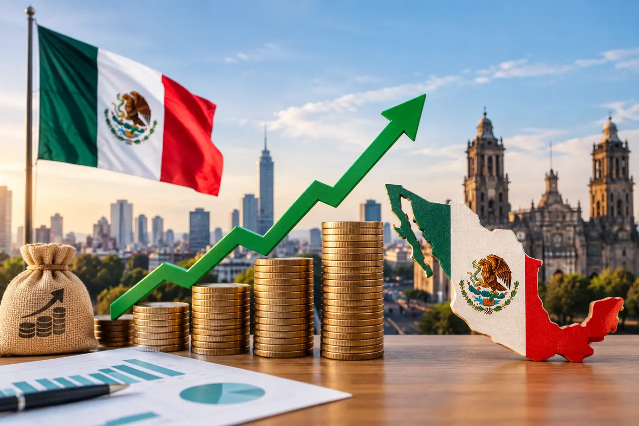Imagen que representa el crecimiento económico de México 