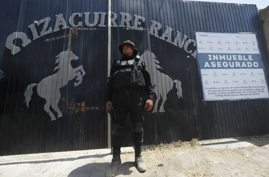 Entrada del Rancho Izaguirre, en Teuchitlán, Jalisco. EFE 