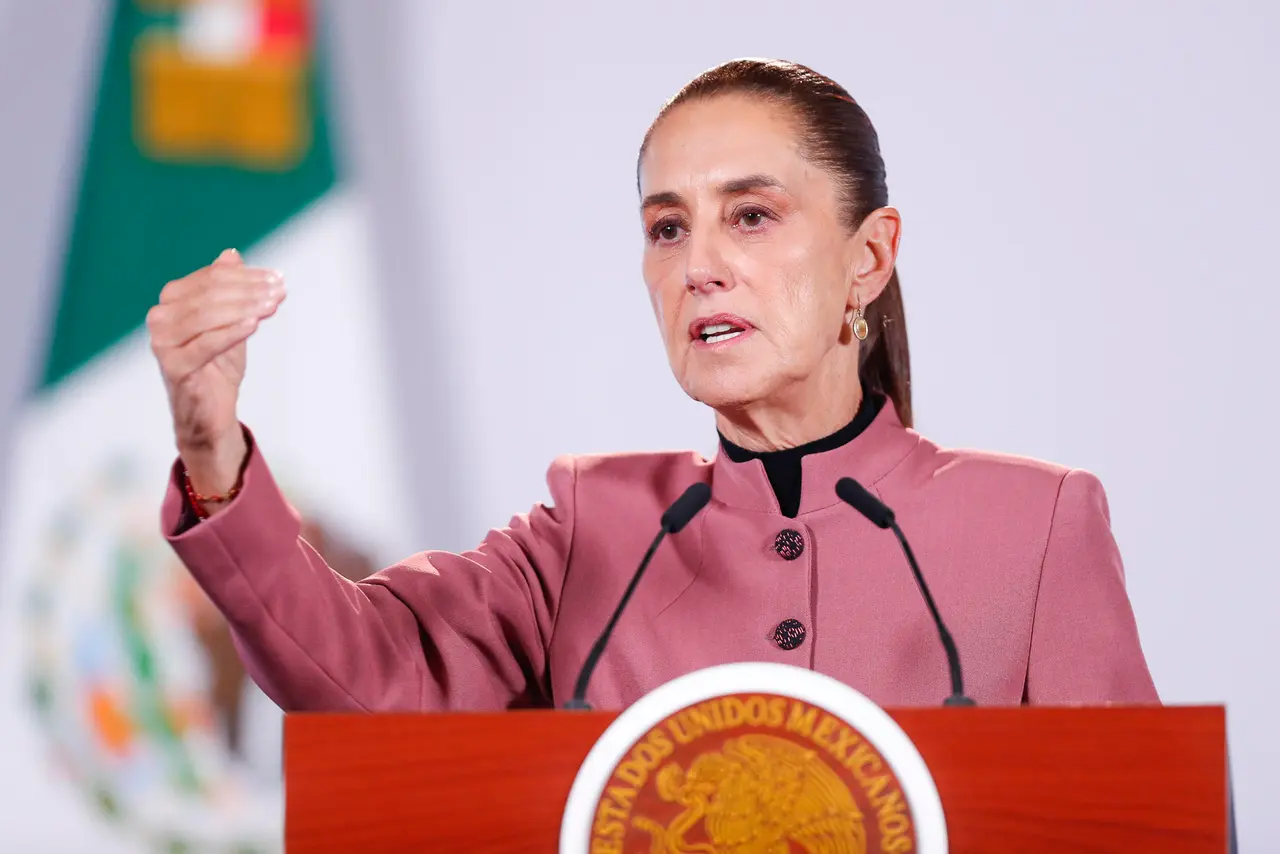 La presidenta Claudia Sheinbaum durante sus declaraciones en la conferencia mañanera. EFE 