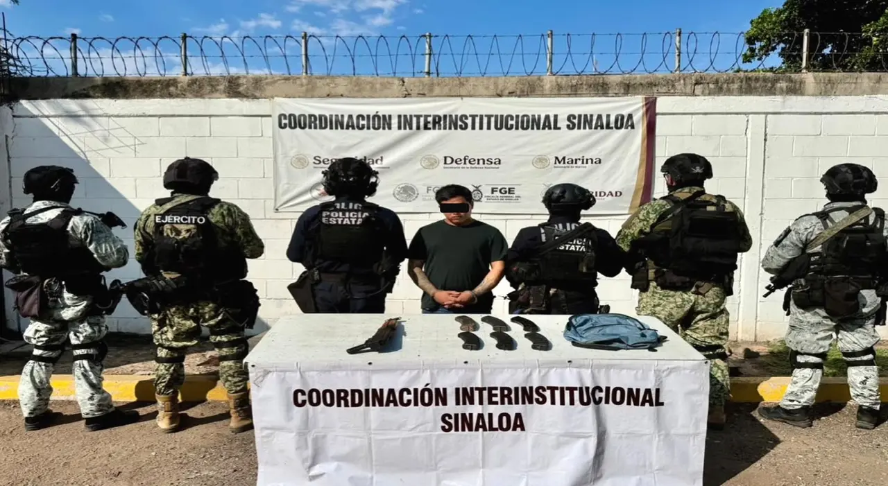 Operativo de fuerzas federales en Sinaloa relacionado con la detención de cinco personas