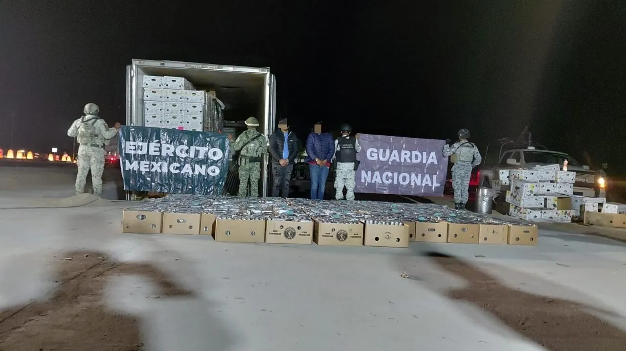 Elementos de la Guardia Nacional decomisaron un cargamento de cocaína en Sonora