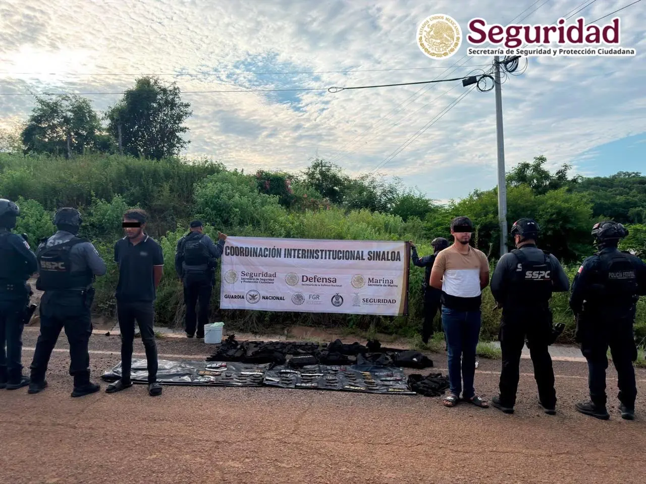 SSPC detiene a cuatro personas tras agresión armada en Sinaloa