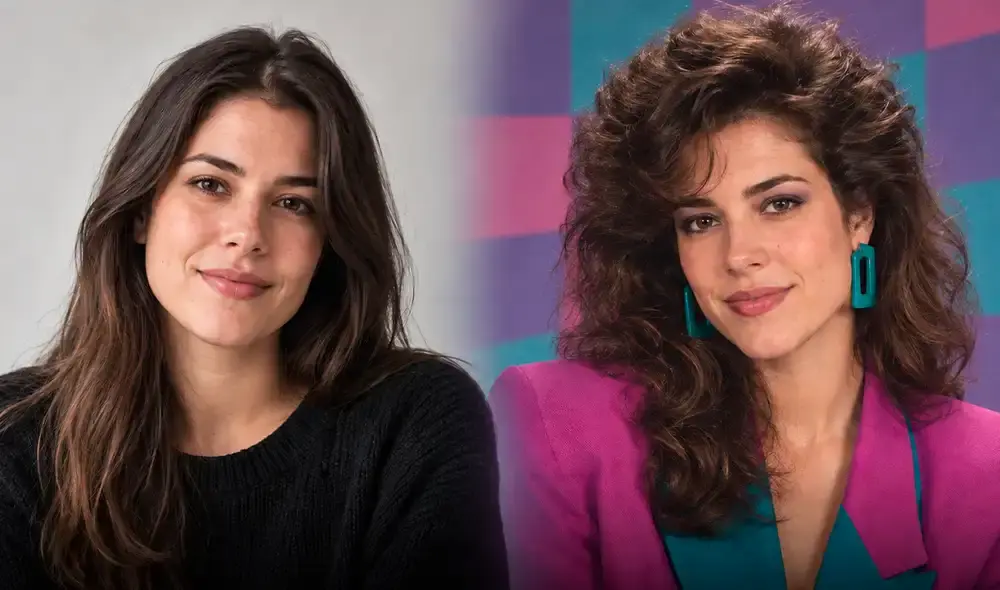 Foto creada con inteligencia artificial que recrea a una persona con estética de los años 80.