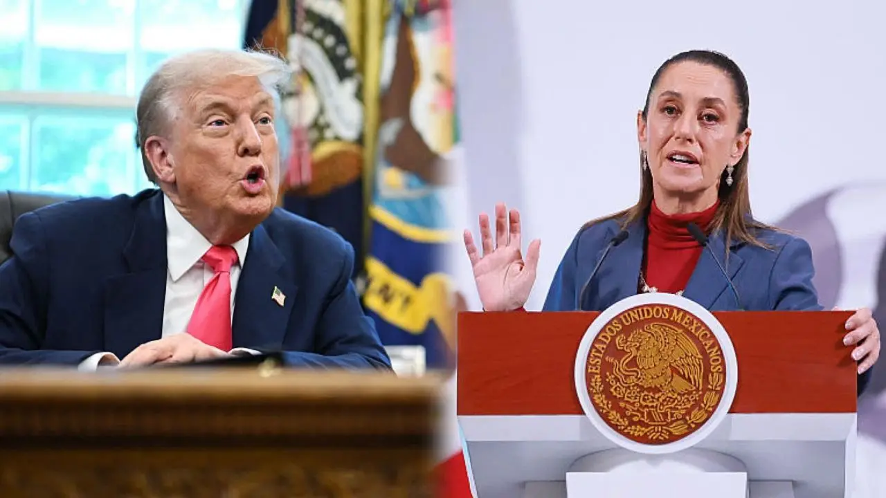 Donald Trump y Claudia Sheinbaum, protagonistas de las negociaciones comerciales entre México y Estados Unidos para reducir los aranceles a vehículos, acero y aluminio.