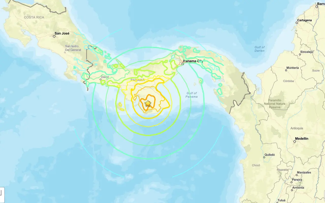 Un terremoto de magnitud 7.7 sacude Panamá