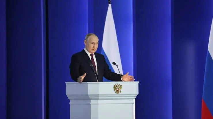 Vladímir Putin durante la apertura de la nueva legislatura de la Duma rusa